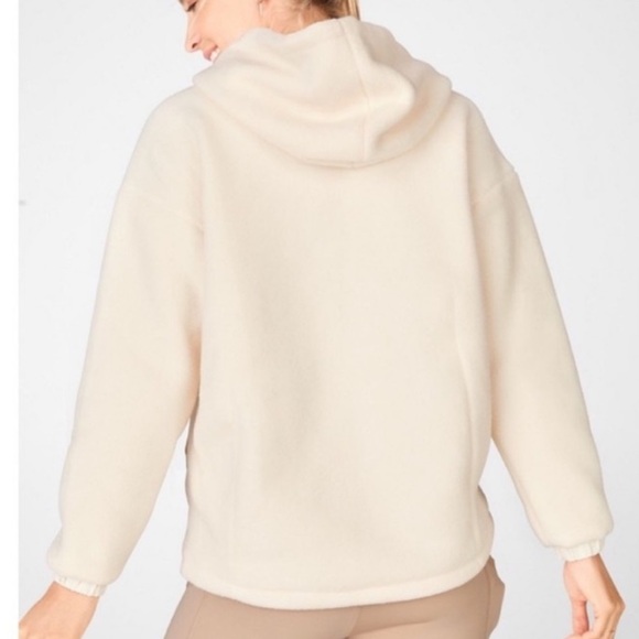 Fabletics‎ Lotta Sherpa Cream Half-Zip Jacket Pullover Sweatshirt Size Small - Picture 12 of 12